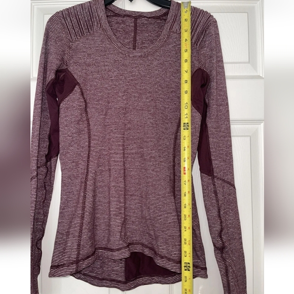⭐️LULULEMON STAR RUNNER LONG SLEEVE ACTIVEWEAR TOP SZ8 BORDEAUX DRAMA TONKA - Picture 7 of 8